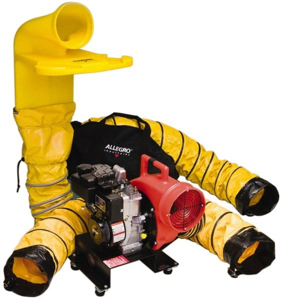 Allegro - Pneumatic Centrifugal Blower Kit - 8 Inch Inlet/Outlet, 2 Speed - Exact Tooling