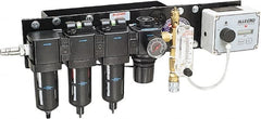Allegro - 15 CFM Panel Mount SAR Filtration Panel - 1 Respirator Outlet, 1/4" Inlet, 1/4" Outlet - Exact Tooling