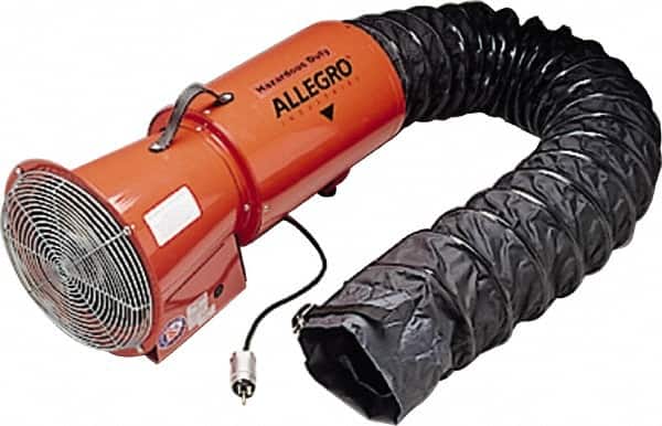 Allegro - 13" Inlet, Direct Drive, 890 CFM, Blower - 3.3 Amp Rating, 115 Volts, 3,250 RPM - Exact Tooling