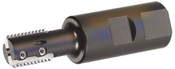 Kennametal - 0.87" Cut Diam, 1" Shank Diam, Internal/External Indexable Thread Mill - 3 Inserts, Toolholder Style TM, 4.6" OAL - Exact Tooling