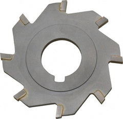 Made in USA - 3" Diam x 3/16" Blade Thickness x 1" Arbor Hole Diam, 8 Tooth Slitting and Slotting Saw - Arbor Connection, Right Hand, Uncoated, Carbide-Tipped, Contains Keyway - Exact Tooling