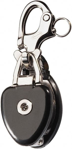 Ronstan - 3, 310 Lbs. Load Limit, Side Release Snatch Block - Single Sheave, 2 Inch Outside Diameter, Fibrous Rope, 5/8 Inch Diameter, Stainless Steel 316, Stainless Finish - Exact Tooling