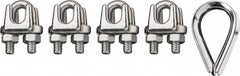 Ronstan - 3/4" Wire Rope Thimble Clip Kit - 316 Stainless Steel, Electropolished - Exact Tooling
