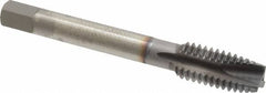 OSG - 7/16-14 UNC, 3 Flute, TiCN Finish, High Speed Steel Spiral Point Tap - Plug Chamfer, Right Hand Thread, 3-5/32" OAL, 1-7/16" Thread Length, 0.323" Shank Diam - Exact Tooling