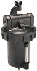 Parker - 3/4 NPT Port, 250 Max psi, Heavy-Duty Lubricator - Zinc Bowl with Sight Glass, Cast Aluminum Body, 325 CFM, 150°F Max, 4.97" Wide x 11.44" High - Exact Tooling