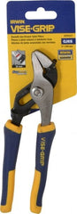 Irwin - 6" OAL, 1" Jaw Length, Groove Joint Pliers - Smooth Jaw, Smooth Head, ProTouch Handles - Exact Tooling