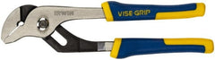 Irwin - 8" OAL, 1-1/4" Jaw Length, Groove Joint Pliers - Serrated Jaw, Straight Head, ProTouch Handles - Exact Tooling