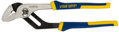 Irwin - 10" OAL, 2" Jaw Length, Groove Joint Pliers - Serrated Jaw, Straight Head, ProTouch Handles - Exact Tooling