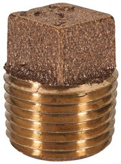 Merit Brass - Class 125, 1/2" Internal Pipe, Lead Free Brass Cap - MNPT - Exact Tooling