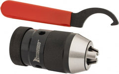 Interstate - JT33, 1/64 to 3/8" Capacity, Tapered Mount Drill Chuck - Keyless - Exact Tooling