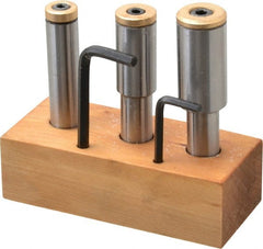 Interstate - 1/2 Inch Shank Diameter, 1/4 and 1/2 Inch Cutter Hole Diameter, Straight Shank Circular Saw Arbor - 1/2 Inch Shank Diameter, 1/2, 5/8, 3/4 Inch Head Diameter, Includes Wrench - Exact Tooling