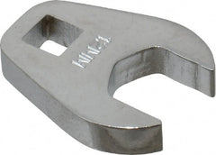 Proto - 1/4" Drive, 12mm, Chrome Finish, Crowfoot Wrench - 61/64" Head Diam, 1.17" OAL, 0.218" Head Thickness - Exact Tooling