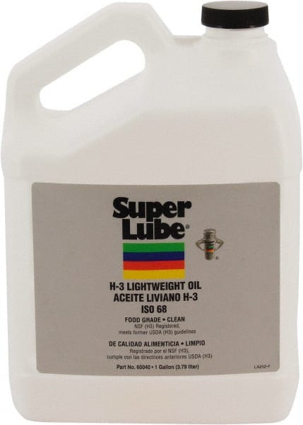 Synco Chemical - 1 Gal Bottle Synthetic Multi-Purpose Oil - -12 to 121°F, SAE 80W, ISO 68, 72-79.5 cSt at 40°C, Food Grade - Exact Tooling