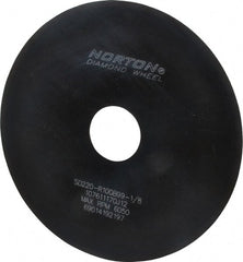 Norton - 6" Diam x 1-1/4" Hole x 1/32" Thick, 220 Grit Surface Grinding Wheel - Diamond, Type 1A1, Very Fine Grade, Resinoid Bond - Exact Tooling