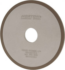 Norton - 6" Diam x 1-1/4" Hole x 1/4" Thick, 180 Grit Surface Grinding Wheel - Diamond, Type 1A1, Very Fine Grade, Resinoid Bond - Exact Tooling