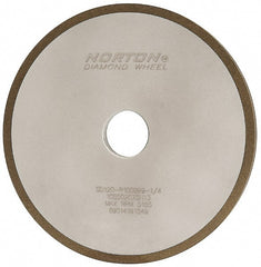 Norton - 7" Diam x 1-1/4" Hole x 3/8" Thick, 120 Grit Surface Grinding Wheel - Diamond, Type 1A1, Fine Grade, Resinoid Bond - Exact Tooling