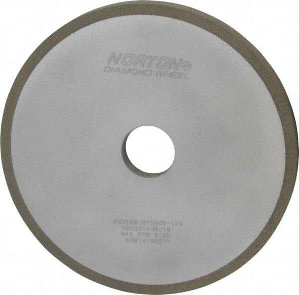 Norton - 7" Diam x 1-1/4" Hole x 1/2" Thick, 100 Grit Surface Grinding Wheel - Diamond, Type 1A1, Fine Grade, Resinoid Bond - Exact Tooling