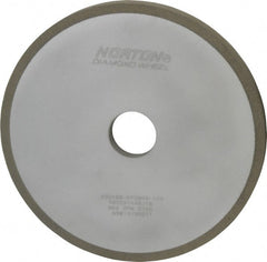 Norton - 7" Diam x 1-1/4" Hole x 1/2" Thick, 100 Grit Surface Grinding Wheel - Diamond, Type 1A1, Fine Grade, Resinoid Bond - Exact Tooling