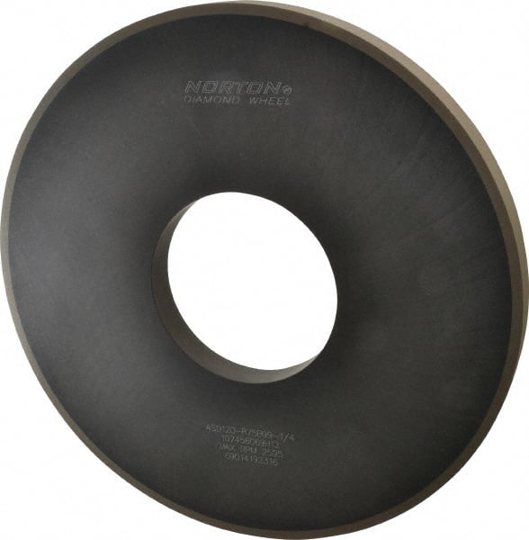 Norton - 14" Diam x 5" Hole x 1" Thick, 120 Grit Surface Grinding Wheel - Diamond, Type 1A1, Fine Grade, Resinoid Bond - Exact Tooling