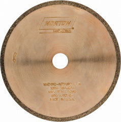Norton - 4" Diam x 1/2" Hole, 180 Grit Surface Grinding Wheel - Diamond, Type 1A1R, Medium Grade - Exact Tooling