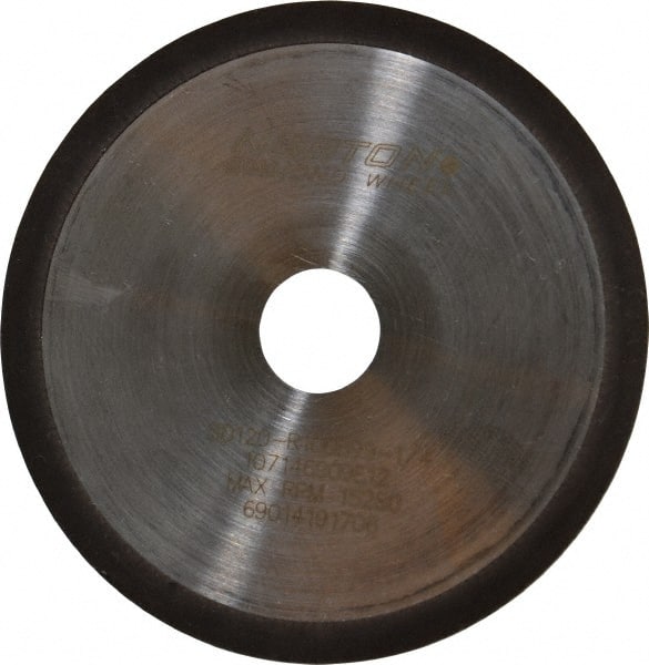 Norton - 4" Diam x 3/4" Hole x 1/32" Thick, 120 Grit Surface Grinding Wheel - Diamond, Type 1A1R, Coarse Grade - Exact Tooling