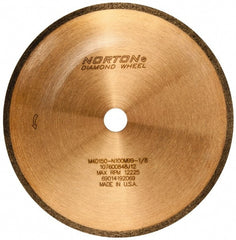 Norton - 5" Diam x 1/2" Hole, 150 Grit Surface Grinding Wheel - Diamond, Type 1A1R, Medium Grade - Exact Tooling