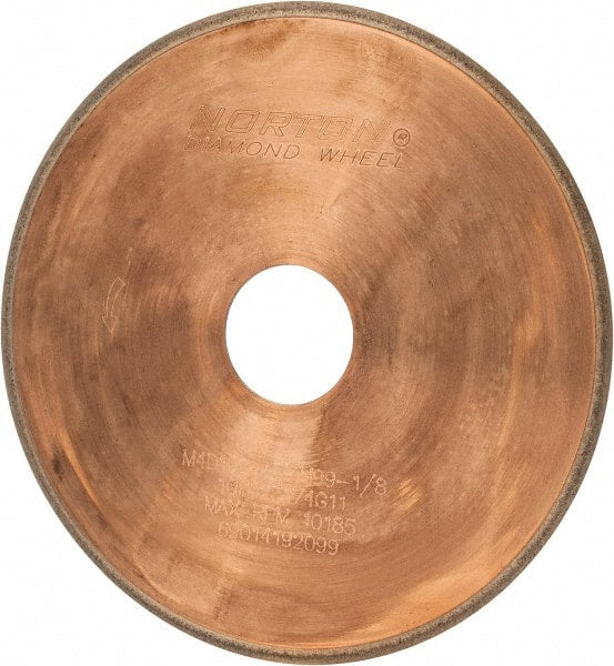Norton - 6" Diam x 1-1/4" Hole, 100 Grit Surface Grinding Wheel - Diamond, Type 1A1R, Coarse Grade - Exact Tooling