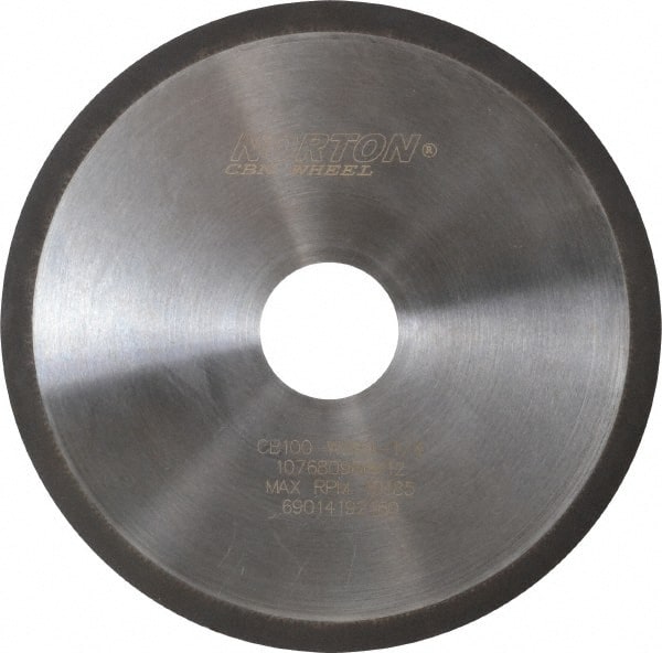 Norton - 6" Diam x 1-1/4" Hole, 100 Grit Surface Grinding Wheel - Type 1A1R, Coarse Grade - Exact Tooling