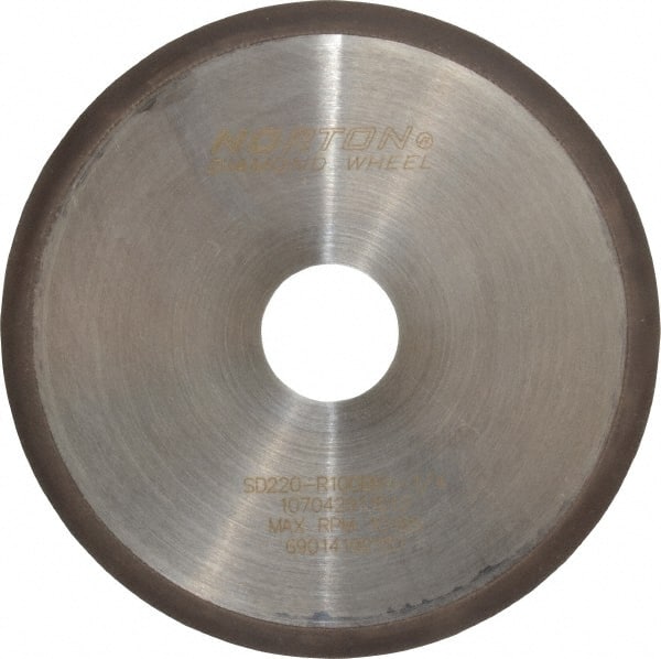 Norton - 6" Diam x 1-1/4" Hole, 220 Grit Surface Grinding Wheel - Diamond, Type 1A1R, Fine Grade - Exact Tooling
