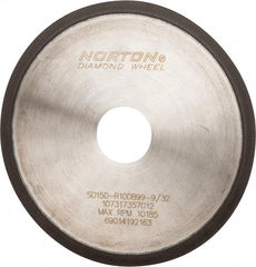 Norton - 6" Diam x 1-1/4" Hole, 150 Grit Surface Grinding Wheel - Diamond, Type 1A1R, Medium Grade - Exact Tooling