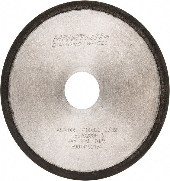 Norton - 6" Diam x 1-1/4" Hole, 100 Grit Surface Grinding Wheel - Type 1A1R, Coarse Grade - Exact Tooling
