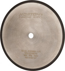 Norton - 8" Diam x 5/8" Hole, 120 Grit Surface Grinding Wheel - Diamond, Type 1A1R, Coarse Grade - Exact Tooling