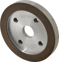 Norton - 6" Diam, 1-1/4" Hole Size, 3/4" Overall Thickness, 120 Grit, Type 6 Tool & Cutter Grinding Wheel - Fine Grade, Diamond, R Hardness, Resinoid Bond - Exact Tooling