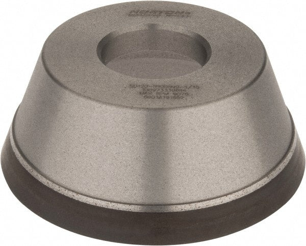 Norton - 3-3/4" Diam, 1-1/4" Hole Size, 1-1/2" Overall Thickness, 120 Grit, Type 11 Tool & Cutter Grinding Wheel - Fine Grade, Diamond, Resinoid Bond - Exact Tooling