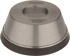 Norton - 3-3/4" Diam, 1-1/4" Hole Size, 1-1/2" Overall Thickness, 120 Grit, Type 11 Tool & Cutter Grinding Wheel - Fine Grade, Diamond, Resinoid Bond - Exact Tooling