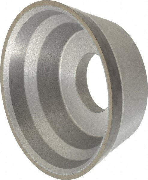 Norton - 3-3/4" Diam, 1-1/4" Hole Size, 1-1/2" Overall Thickness, 220 Grit, Type 11 Tool & Cutter Grinding Wheel - Very Fine Grade, Diamond, Resinoid Bond - Exact Tooling