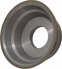 Norton - 3-3/4" Diam, 1-1/4" Hole Size, 1-1/2" Overall Thickness, 150 Grit, Type 11 Tool & Cutter Grinding Wheel - Very Fine Grade, Diamond, Resinoid Bond - Exact Tooling