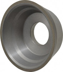 Norton - 3-3/4" Diam, 1-1/4" Hole Size, 1-1/2" Overall Thickness, 100 Grit, Type 11 Tool & Cutter Grinding Wheel - Fine Grade, Diamond, Resinoid Bond - Exact Tooling