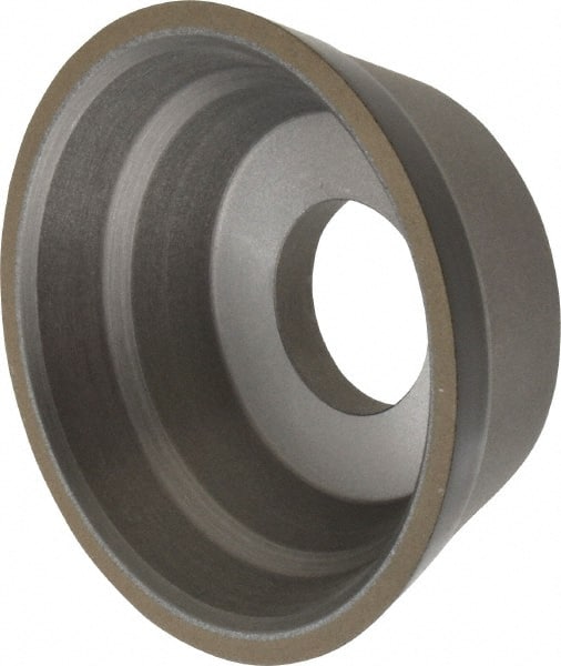 Norton - 3-3/4" Diam, 1-1/4" Hole Size, 1-1/2" Overall Thickness, 180 Grit, Type 11 Tool & Cutter Grinding Wheel - Very Fine Grade, Diamond, Resinoid Bond - Exact Tooling