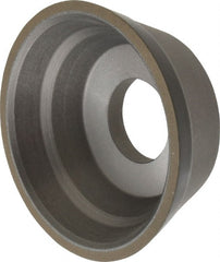 Norton - 3-3/4" Diam, 1-1/4" Hole Size, 1-1/2" Overall Thickness, 180 Grit, Type 11 Tool & Cutter Grinding Wheel - Very Fine Grade, Diamond, Resinoid Bond - Exact Tooling