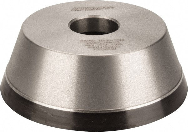 Norton - 5" Diam, 1-1/4" Hole Size, 1-3/4" Overall Thickness, 150 Grit, Type 11 Tool & Cutter Grinding Wheel - Very Fine Grade, CBN, Resinoid Bond - Exact Tooling
