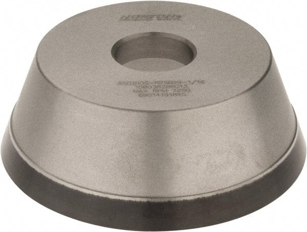 Norton - 5" Diam, 1-1/4" Hole Size, 1-3/4" Overall Thickness, 100 Grit, Type 11 Tool & Cutter Grinding Wheel - Fine Grade, Diamond, Resinoid Bond - Exact Tooling