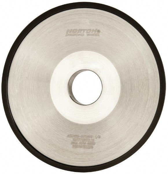 Norton - 6" Diam, 1-1/4" Hole Size, 1" Overall Thickness, 180 Grit, Type 12 Tool & Cutter Grinding Wheel - Very Fine Grade, Diamond, Resinoid Bond - Exact Tooling
