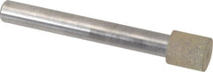 Norton - 3/8" Head Diam x 3/8" Head Thickness CBN Grinding Pin - 1/4" Shank Diam x 2-1/4" Shank Length, Fine Grade, 100 Grit - Exact Tooling