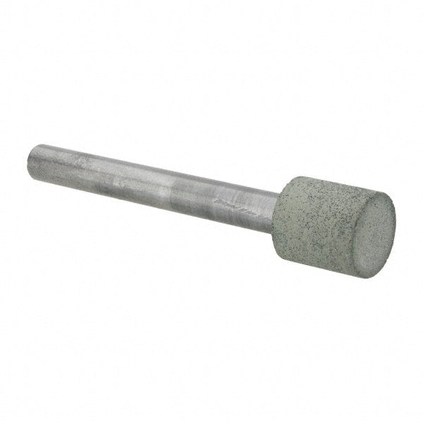 Norton - 1/2" Head Diam x 1/2" Head Thickness CBN Grinding Pin - 1/4" Shank Diam x 2-1/4" Shank Length, Fine Grade, 100 Grit - Exact Tooling