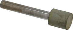 Norton - 1/2" Head Diam x 1/2" Head Thickness Diamond (Abrasive) Grinding Pin - 1/4" Shank Diam x 1-1/2" Shank Length, Very Fine Grade, 220 Grit - Exact Tooling