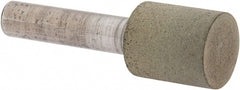 Norton - 1/2" Head Diam x 1/2" Head Thickness Diamond (Abrasive) Grinding Pin - 1/4" Shank Diam x 1-1/2" Shank Length, Fine Grade, 100 Grit - Exact Tooling