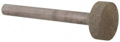 Norton - 3/4" Head Diam x 1/4" Head Thickness CBN Grinding Pin - 1/4" Shank Diam x 2-1/4" Shank Length, Fine Grade, 100 Grit - Exact Tooling