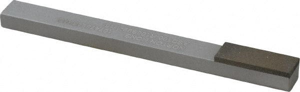 Norton - Fine, 1" Length of Cut, Single End Diamond Hone - 100 Grit, 3/8" Wide x 1/4" High x 4" OAL - Exact Tooling