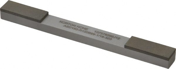 Norton - Very Fine & Extra Fine, 1" Length of Cut, Double End Diamond Hone - 150 & 320 Grit, 3/8" Wide x 1/4" High x 4" OAL - Exact Tooling